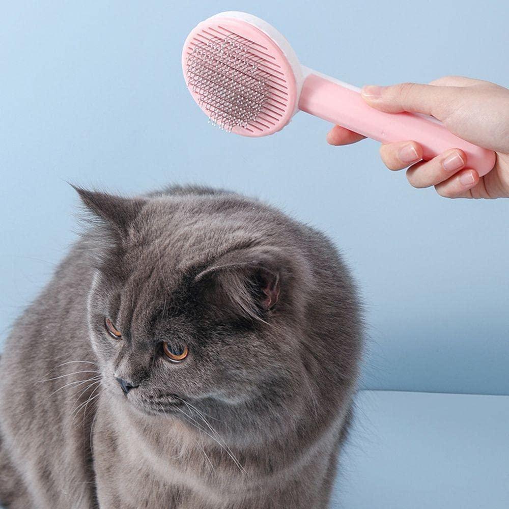 Pet Hair Removal Brush – Self-Cleaning Grooming Brush for Dogs & Cats